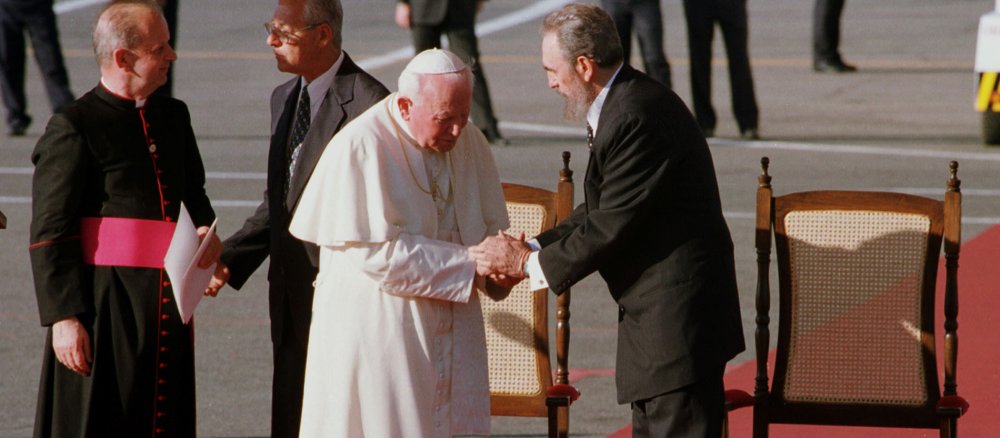 Johannes Paul II. und Fidel Castro