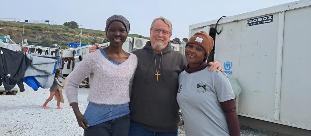 Diakon Günther Jäger auf Lesbos