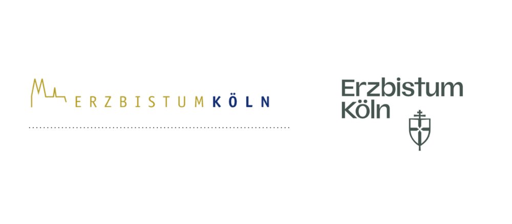 Altes und neues Logo des Erzbistum Köln
