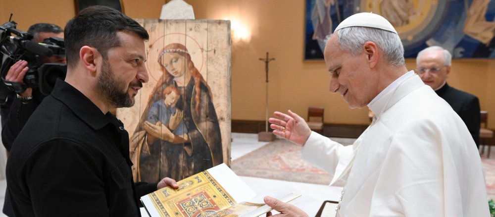 Der ukrainische Präsident Wolodymyr Selenskyj bei seiner Audienz bei Papst Leo XIV.