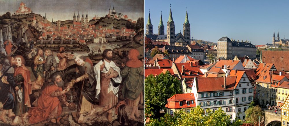 Bamberg Stadtansicht Katzheimer Apostelabschied