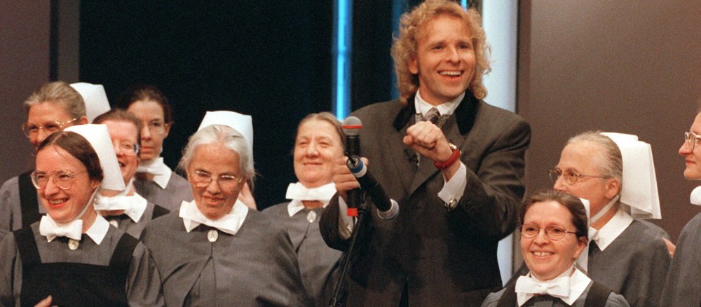 Thomas Gottschalk mit Ordensfrauen bei Wetten, dass