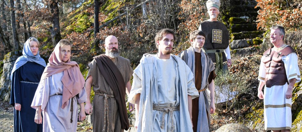 Gruppe Laienschauspieler bei den Passionsspielen in Hallenberg