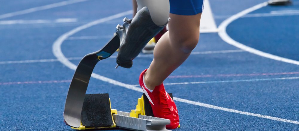 Ein behinderter Sprinter