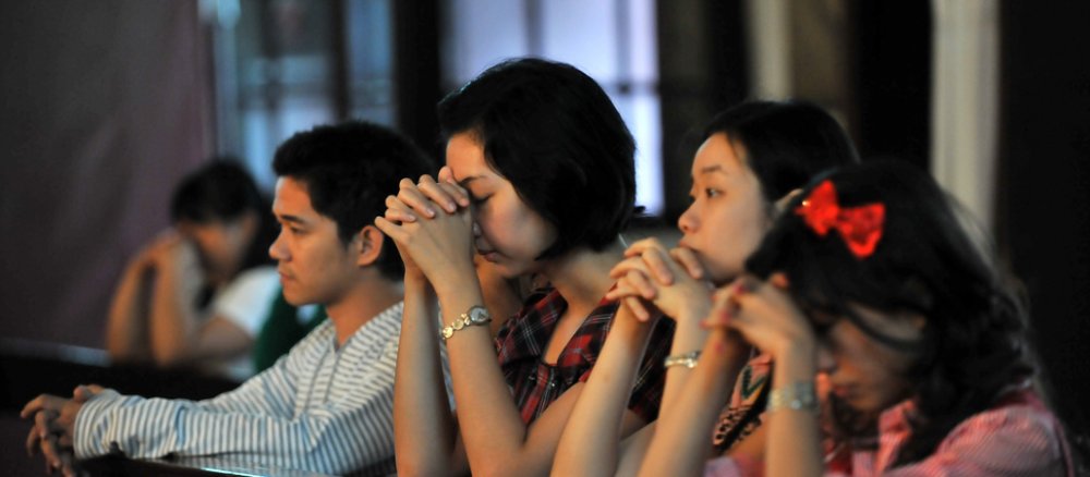 Christen in China beim Gottesdienst.
