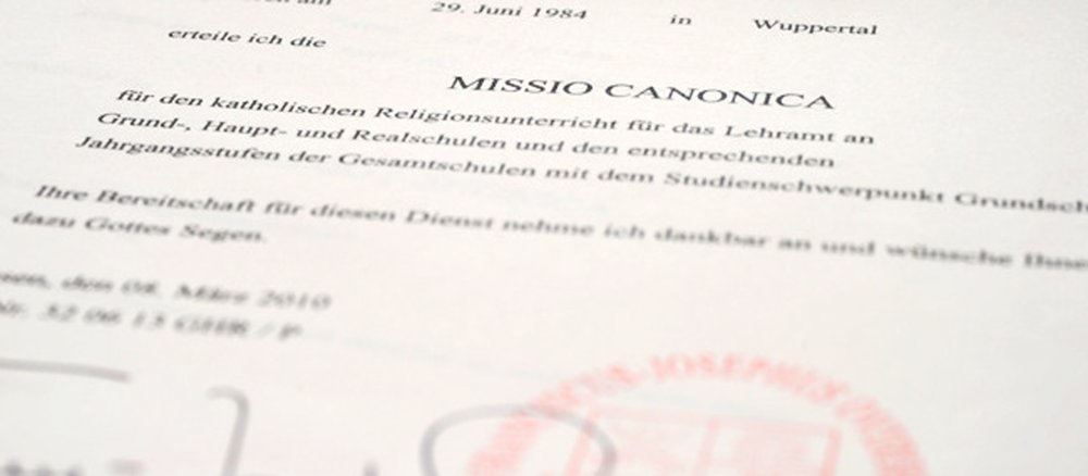 Formular einer Missio canonica