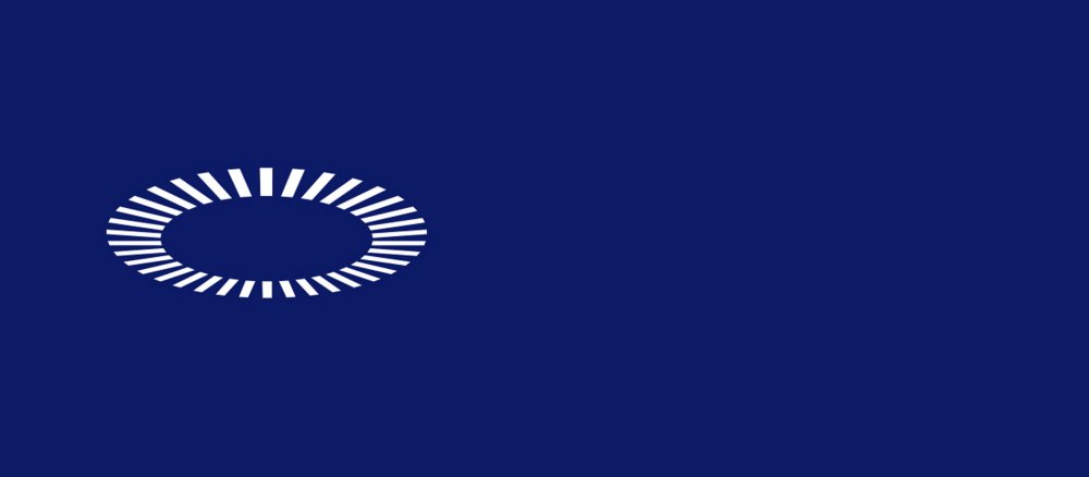 Das Bild zeigt den "Segenskreis" als Logo des 3. Ökumenischen Kirchentages vor der offiziellen Farbe der Großveranstaltung.