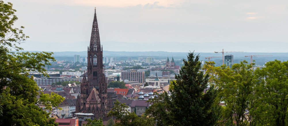 Freiburger Münster ohne Turmgerüst