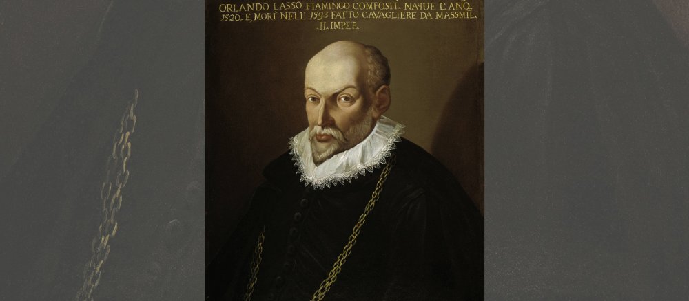 Der Komponist Orlando di Lasso (1532-1594) auf einem zeitgenössischen Gemälde.