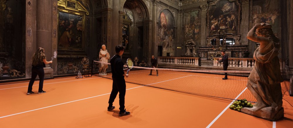 Die Kirche San Paolo Converso in Italien wurde zum Tennisplatz umfunktionalisiert.
