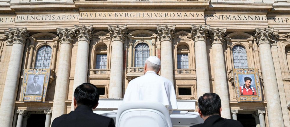 Papst Leo XIV. vor der Messe zur Heiligsprechung von Carlo Acutis und Pier Giorgio Frassati
