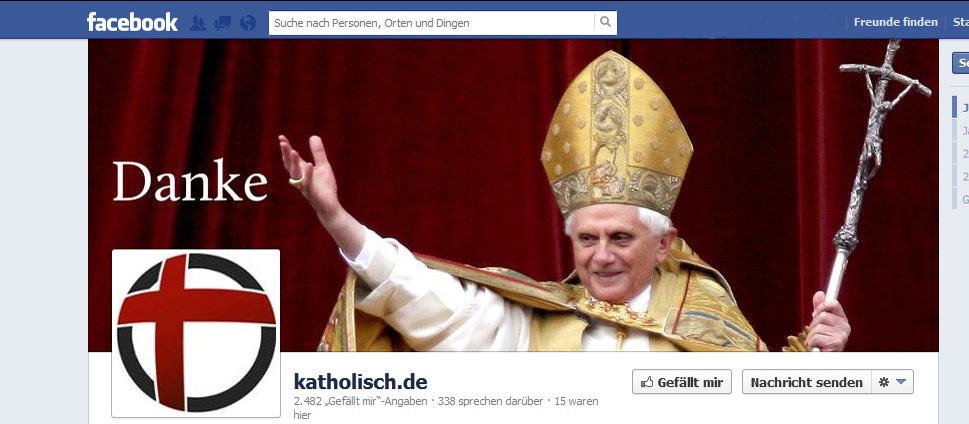 Ein Screenshot der Facebook von katholisch.de