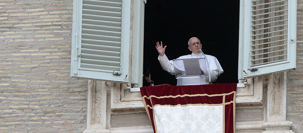 Papst Franziskus am 17. März 2013 bei seinem ersten Angelusgebet