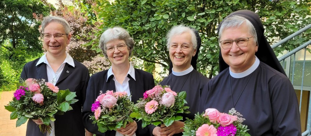 Von links nach rechts: Sr. Angela Zehe, Sr. Anna-Maria Kempf, Sr. Inge Grehn, Sr. Teresa Reulbach