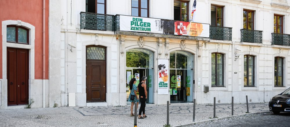 Das deutsche Pilgerzentrum beim Weltjugendtag in Lissabon