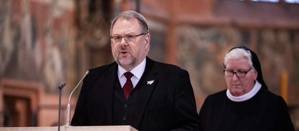 Der Eichstätter Diözesanratsvorsitzende Christian Gärtner beim Abschlussgottesdienst des Synodalen Wegs