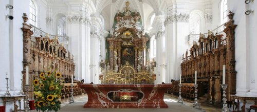 Der Altarraum in der Basilika St. Martin, Weingarten