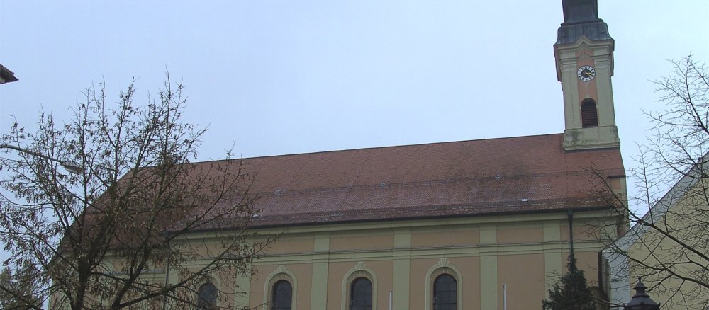 Die Asambasilika in Altenmarkt, einem Ortsteil der niederbayerischen Stadt Osterhofen.
