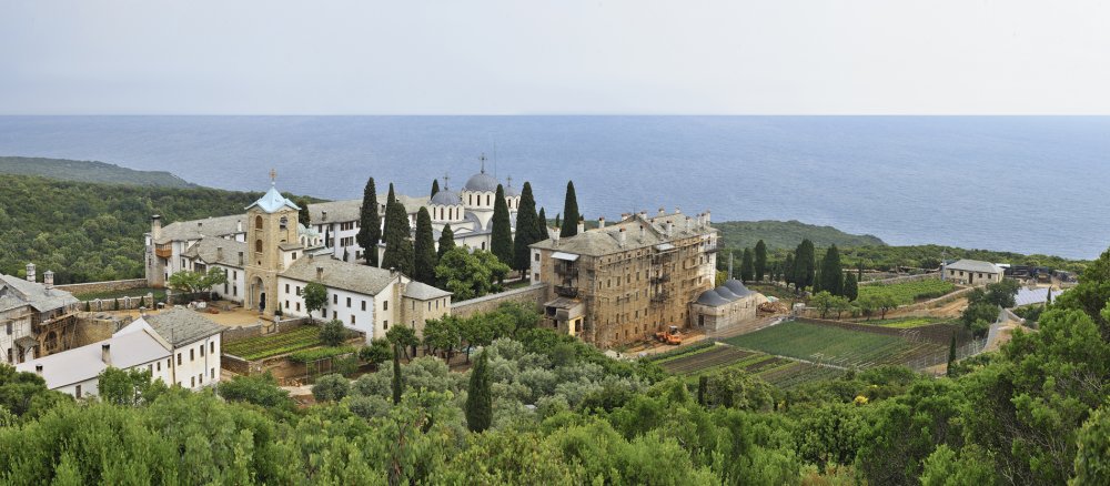 Ein Kloster auf dem Berg Athos