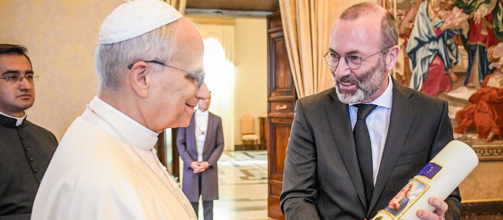 Papst Leo XIV. und Manfred Weber