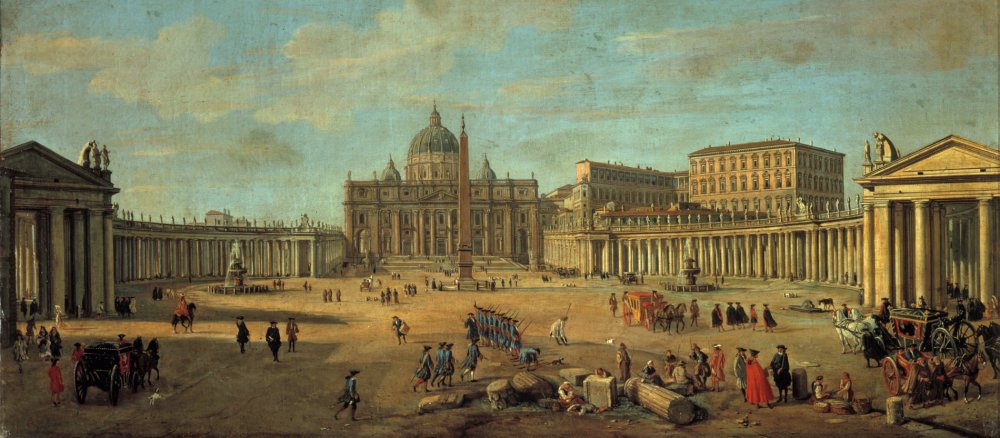 Ölgemälde Petersplatz um das Jahr 1700