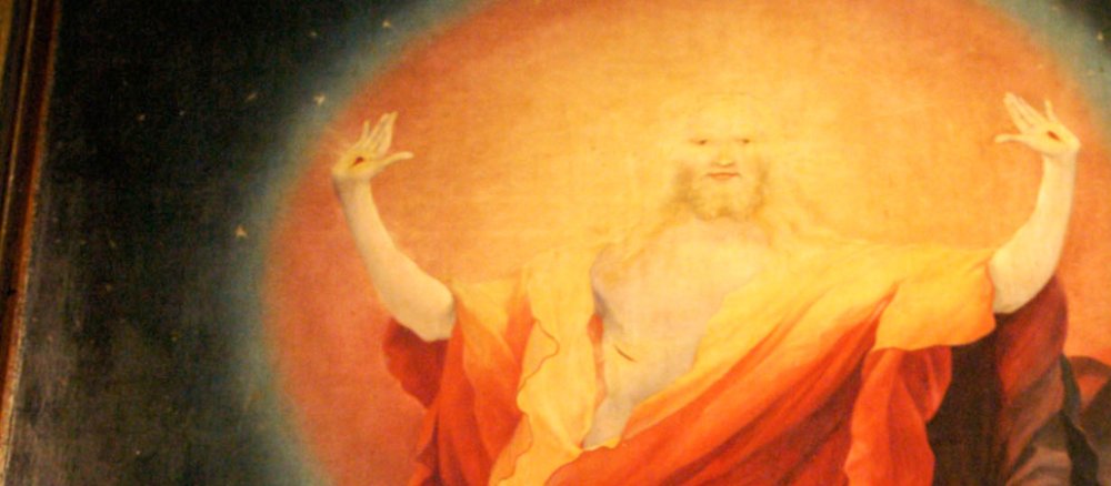 Die Auferstehungsszene auf dem Isenheimer Altar.