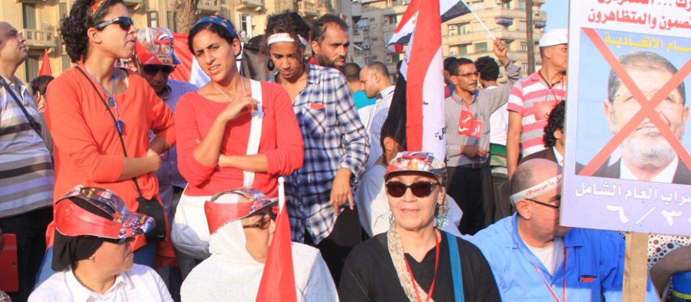 Demonstrierende Frauen in Ägypten