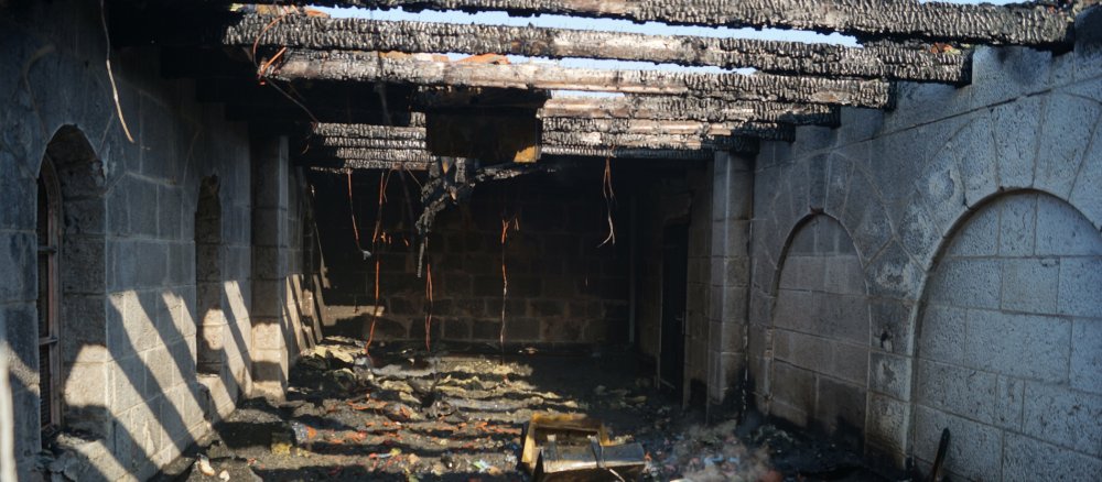 Die Brandschäden in Tabgha.