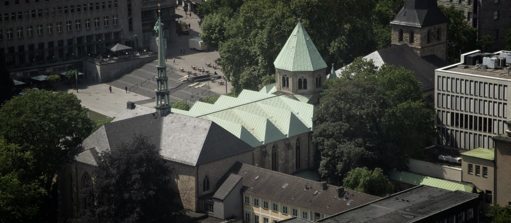 Der Essener Dom von oben