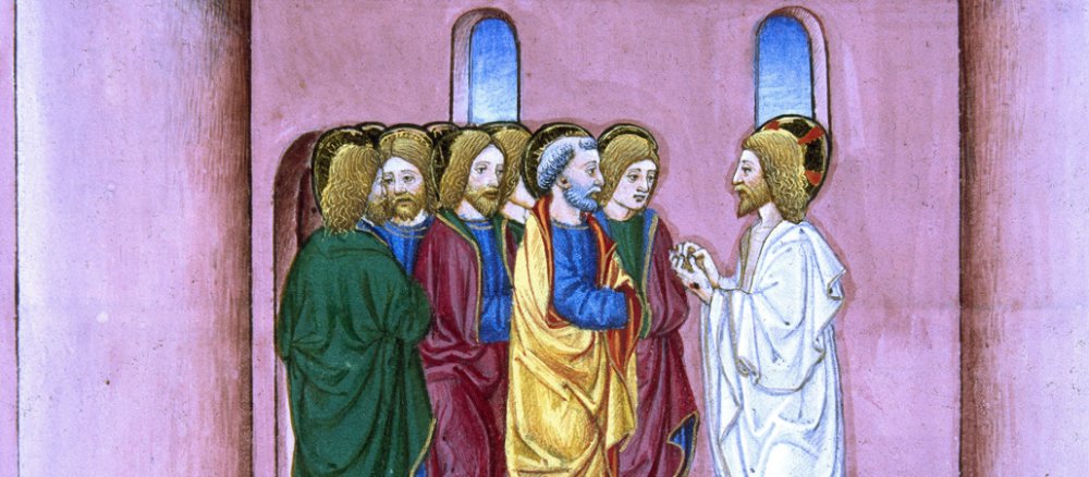 Der auferstandene Jesus zeigt sich seinen Jüngern