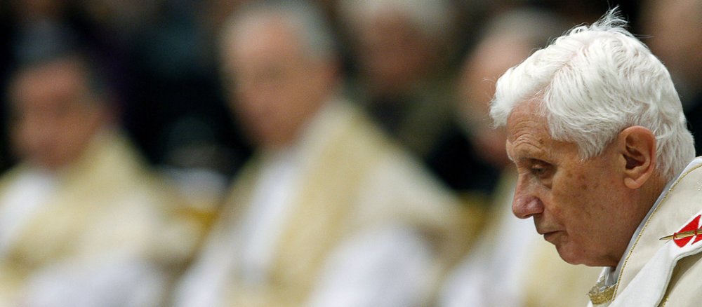 Papst Benedikt. XVI. bei einer Messe im Vatikan