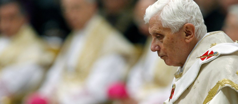 Papst Benedikt. XVI. bei einer Messe im Vatikan