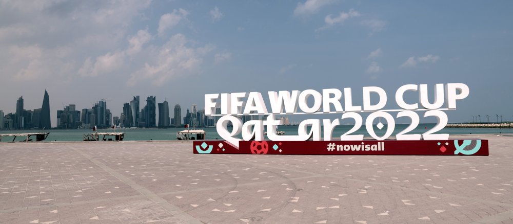 WM-Schriftzug in Doha