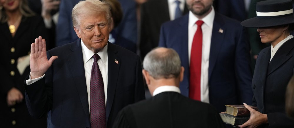Donald Trump bei der Amtseinführung zum neuen US-Präsidenten