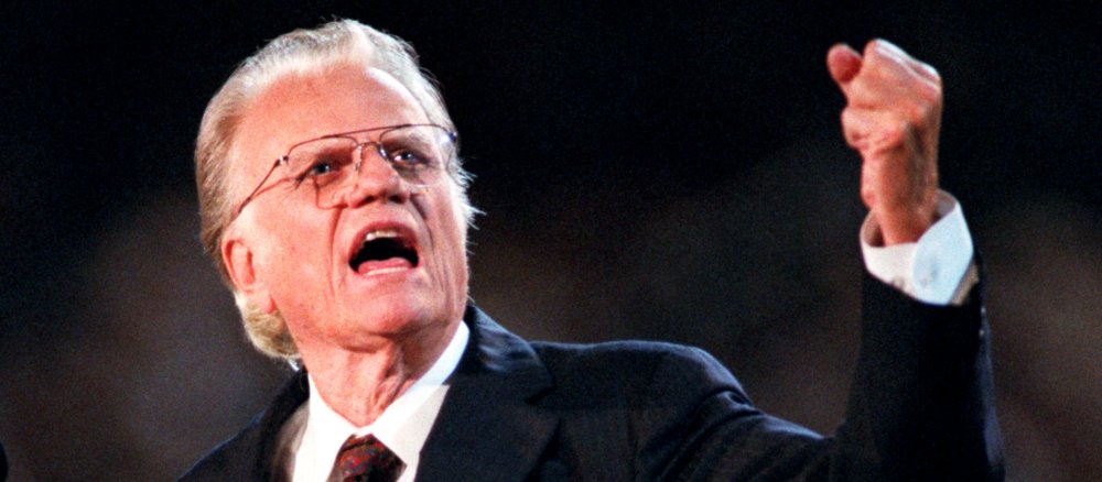 Der evangelikale US-Prediger Billy Graham bei einem Auftritt im Jahr 1996.