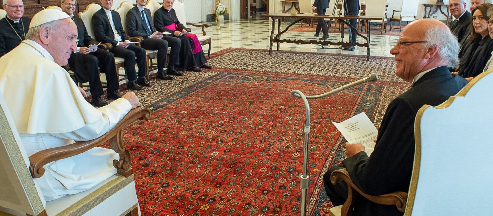 Papst Franziskus trifft landesbischof Ulrich
