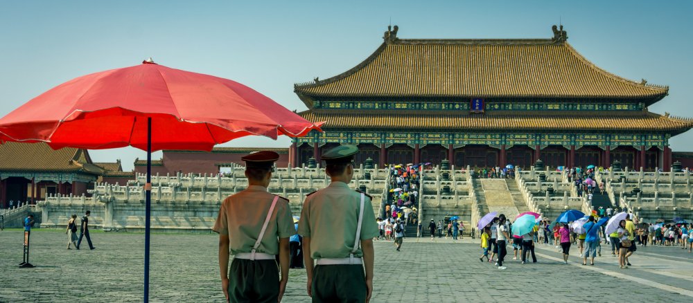 Polizisten in Peking.