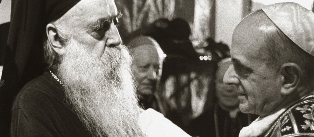 Papst Paul VI. und der ökumenische Patriarch Athenagoras von Konstantinopel
