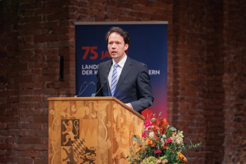 Professor Michael Seewald spricht zum Staatsempfang zum 75-jährigen Bestehen des Landeskomitees der Katholiken in Bayern