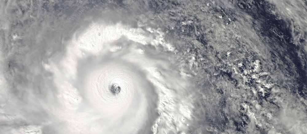 Satellitenbild des Taifuns Haiyan.
