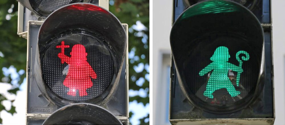 Bonifatius als Ampelmännchen