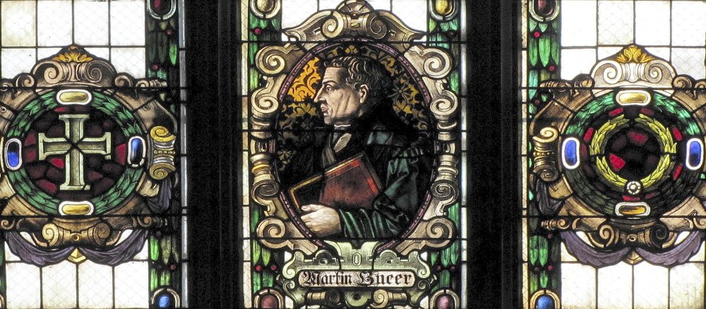 Window with portrait of Martin Bucer