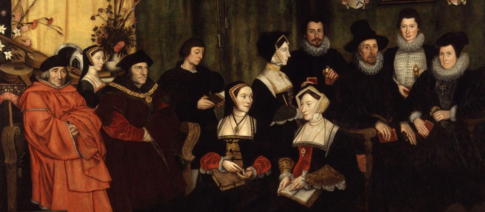 Thomas Morus (3. v. l.) im Kreis seiner Familie. Gemälde von Hans Holbein d.J.