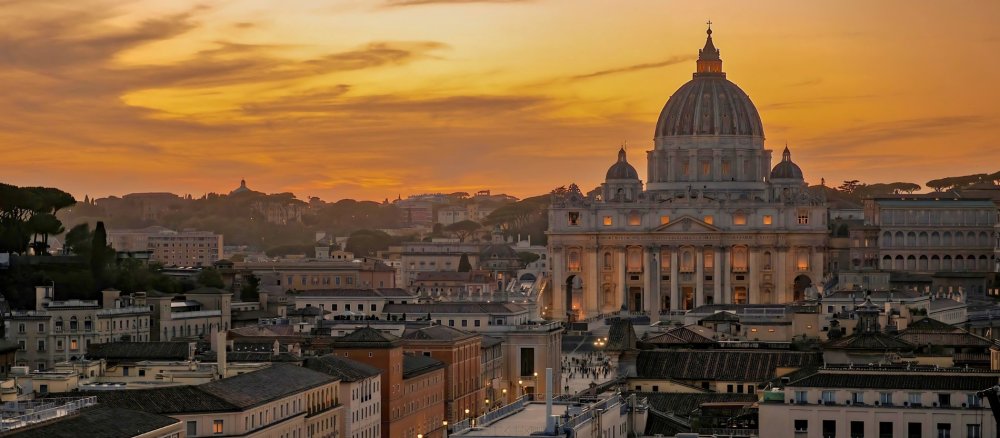 St Peter's Basilica at sunset