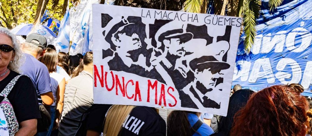 Protest in Gedenken an die Militärdiktatur in Argentinien.