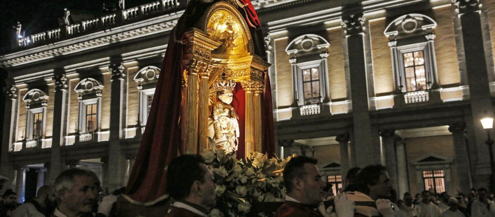 Procession with the "Bambinello" to the church of Santa Maria in Aracoeli in Rome on 6 January 2019.
