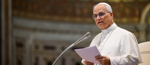Papst Leo XIV. spricht bei einer Diözesanversammlung in der Lateranbasilika