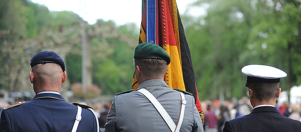Soldaten der Bundeswehr bei einer Wallfahrt im französischen Marienwallfahrtsort Lourdes.