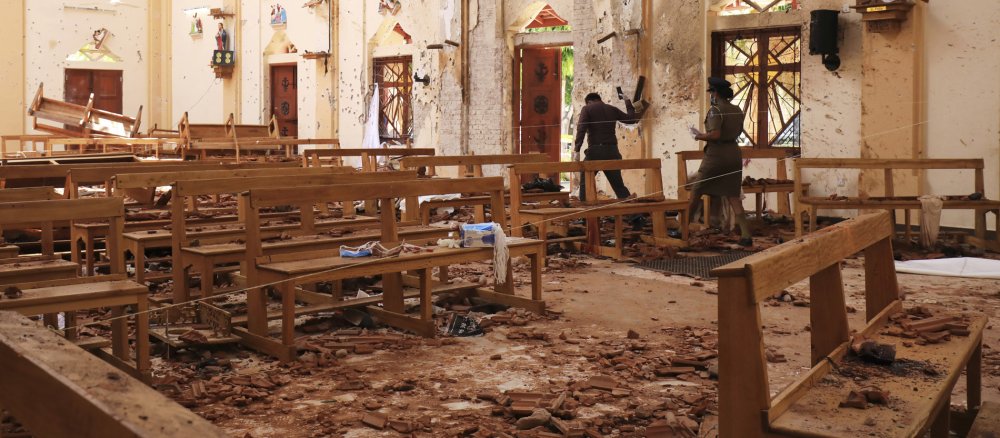 Zerstörung nach Terroranschlägen in Sri Lanka
