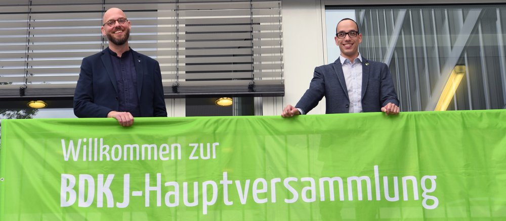 BDKJ-Bundespräses Stefan Ottersbach und BDKJ-Bundesvorsitzender Gregor Podschun